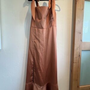 Show Me Your MuMu Orange Halter Sheath Dress